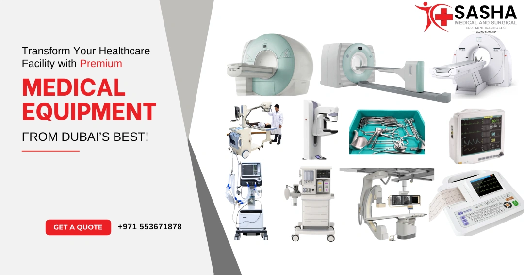 United Medical Supplies Dubai warehouse equipment display